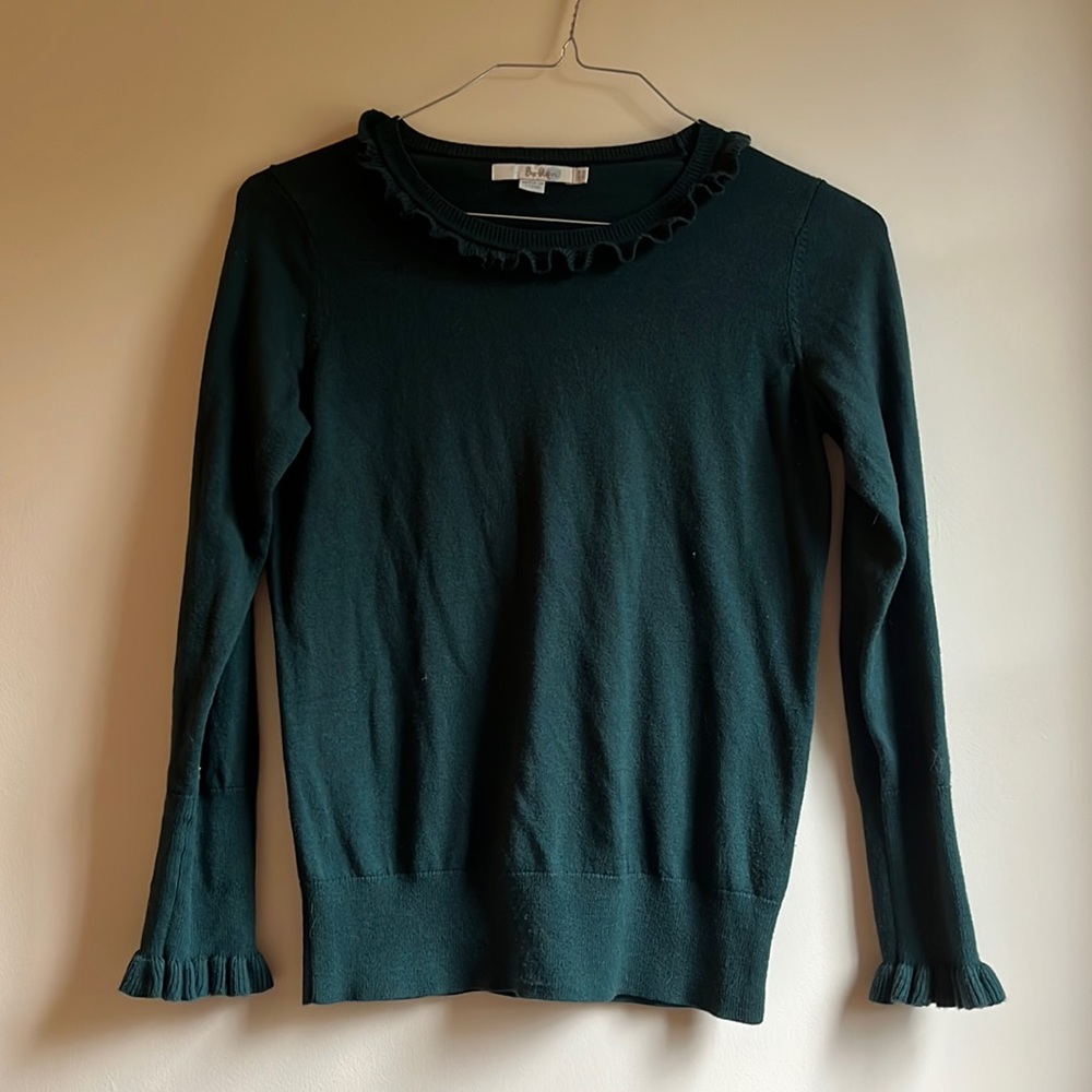 Boden sweater, dark green, size 6